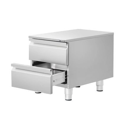 GGM Gastro Commercial Drawer Cabinet - Stainless Steel - with 2 Drawers - 400x560mm