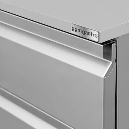 GGM Gastro Commercial Drawer Cabinet - Stainless Steel - with 2 Drawers - 400x620mm
