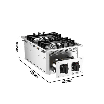 GGM Gastro Commercial Drop-in Gas Hob – 15 kW – 2 Burners