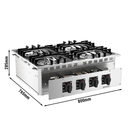 GGM Gastro Commercial Drop-in Gas Hob – 30 kW – 4 Burners