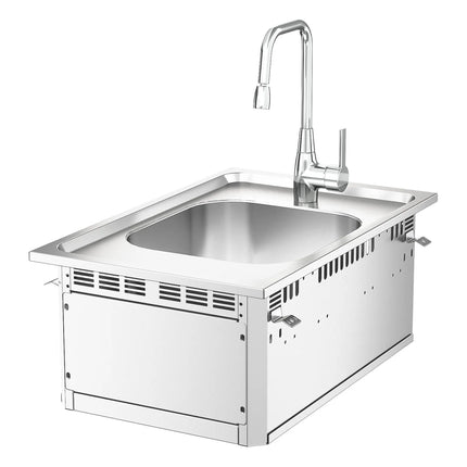 GGM Gastro Commercial Drop-in Hand Wash Sink – Stainless Steel – with tap - Hot & Cold Water Connection