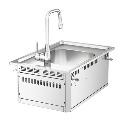 GGM Gastro Commercial Drop-in Hand Wash Sink – Stainless Steel – with tap - Hot & Cold Water Connection