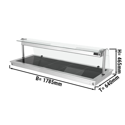GGM Gastro Commercial Drop-in Hot Plate - 1785mm - 5x GN 1/1 - 2.25 kW