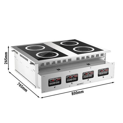 GGM Gastro Commercial Drop-in Induction Hob – 12 kW – 4 Cooking Zones