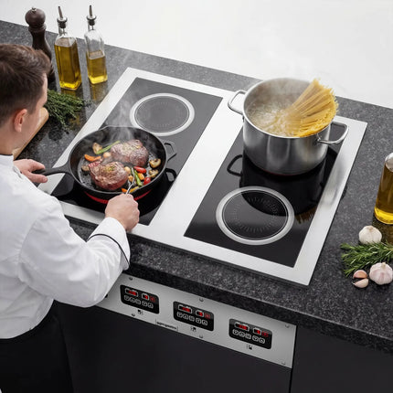 GGM Gastro Commercial Drop-in Induction Hob – 12 kW – 4 Cooking Zones
