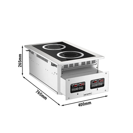 GGM Gastro Commercial Drop-in Induction Hob – 6 kW – 2 Cooking Zones