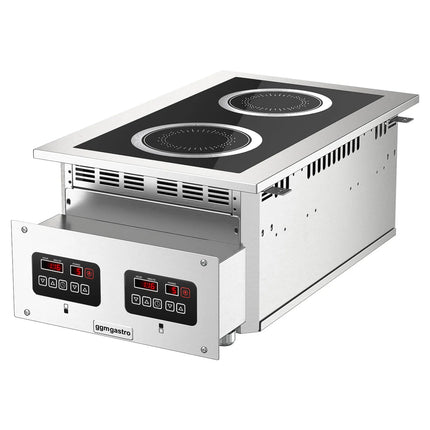 GGM Gastro Commercial Drop-in Induction Hob – 6 kW – 2 Cooking Zones