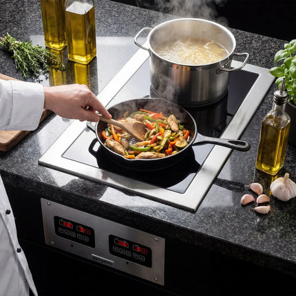 GGM Gastro Commercial Drop-in Induction Hob – 6 kW – 2 Cooking Zones