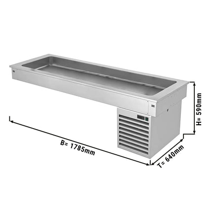 GGM Gastro Commercial Drop-in Refrigerated Well - 1800mm - +2 to +8°C - 5x GN 1/1 - 410W