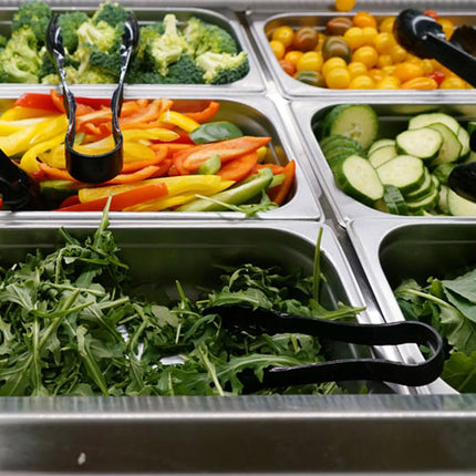 GGM Gastro Commercial Drop-in Refrigerated Well - 2100mm - +2 to +8°C - 6x GN 1/1 - 410W - Curved Glass - with Glass Sneeze Guard