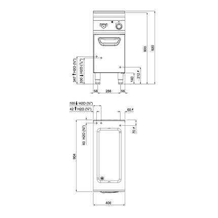 GGM Gastro Commercial Electric Bain Marie - 1.6kW