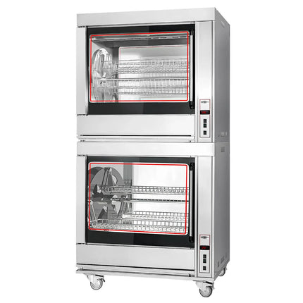 GGM Gastro Commercial Electric Basket Rotisserie Oven - 20kW - with 14 Rotary Baskets for up to up to 84 chickens