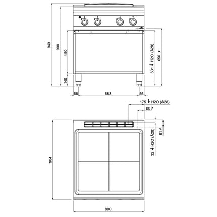 GGM Gastro Commercial Electric Boiling Top - 14kW