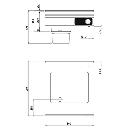 GGM Gastro Commercial Electric Bratt Pan - 9.6kW - 24L - 800mm - Bflex Digital