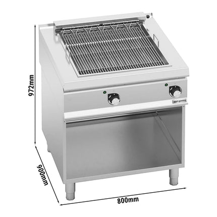 GGM Gastro Commercial Electric Chargrill Paolo 900 Series - 10.8kW - Freestanding - with Leg Stand - 900mm Deep