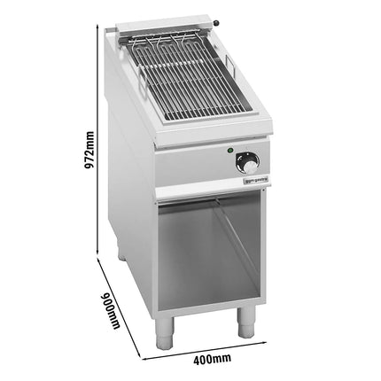 GGM Gastro Commercial Electric Chargrill Paolo 900 Series - 5.4kW - Freestanding - with Leg Stand - 900mm Deep