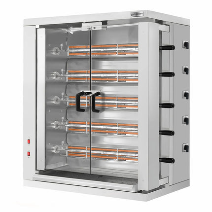 GGM Gastro Commercial Electric Chicken Rotisserie Oven - 16.5kW - with 5 Skewers for up to 30 chickens