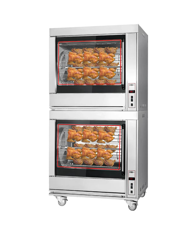GGM Gastro Commercial Electric Chicken Rotisserie Oven - 20kW - with 14 Skewers for up to up to 84 chickens
