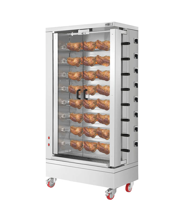 GGM Gastro Commercial Electric Chicken Rotisserie Oven - 26.4kW - with 8 Skewers for up to 48 chickens