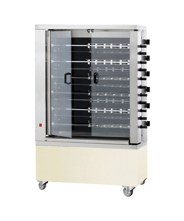 GGM Gastro Commercial Electric Chicken Rotisserie Oven - Glass-Ceramic - 28.8kW - with 11 Skewers for up to 66 chickens