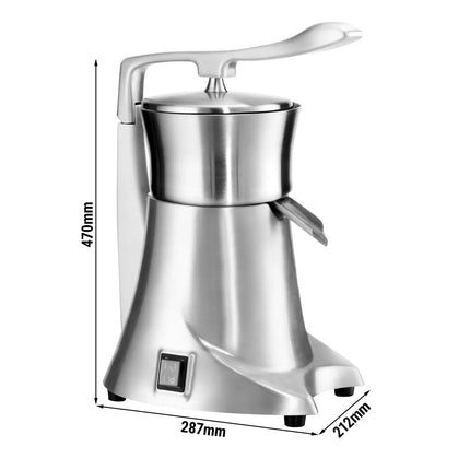 GGM Gastro Commercial Electric Citrus Juicer - 230W - 9.5kg - with 980rpm, quiet operation, removable funnel, dishwasher-safe parts - Aluminium & Stainless Steel