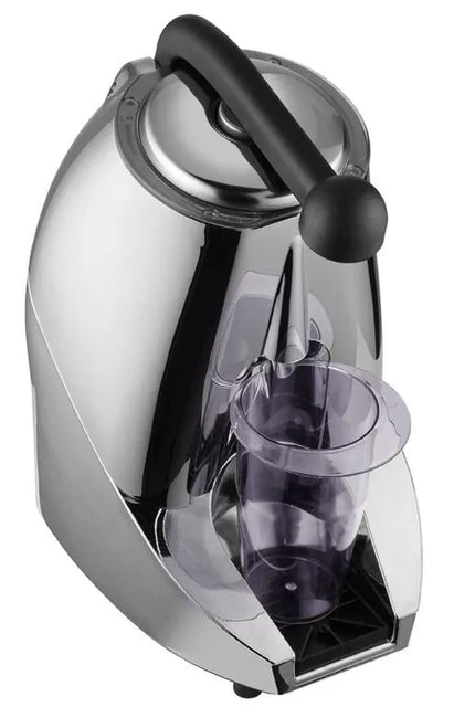 GGM Gastro Commercial Electric Citrus Juicer - 570W - 10.31kg - with press arm, dishwasher-safe parts up to 90°C - Silver (Single)