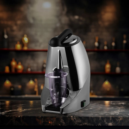 GGM Gastro Commercial Electric Citrus Juicer - 570W - 10.31kg - with press arm, dishwasher-safe parts up to 90°C - Silver (Single)