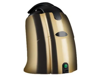 GGM Gastro Commercial Electric Citrus Juicer - 570W - 14.5kg - with press arm, interchangeable cones, dishwasher-safe parts - Gold (Double)