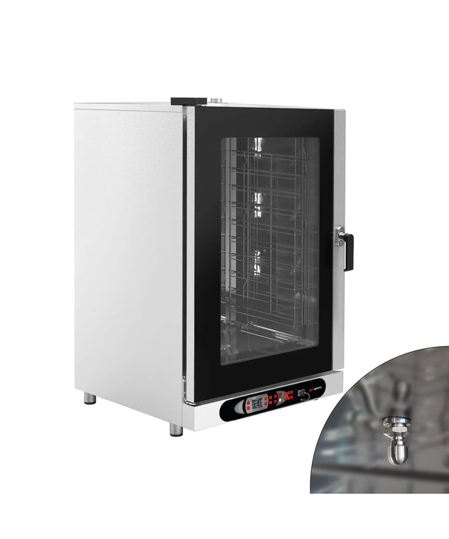 GGM Gastro Commercial Electric Combi Oven -  Digital Controls - 10x GN 1/1 or 10x EN 600x400 - incl. Automatic washing system, Wi‑Fi & USB, Humidity control