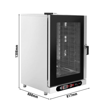 GGM Gastro Commercial Electric Combi Oven -  Digital Controls - 10x GN 1/1 or 10x EN 600x400 - incl. Automatic washing system, Wi‑Fi & USB, Humidity control