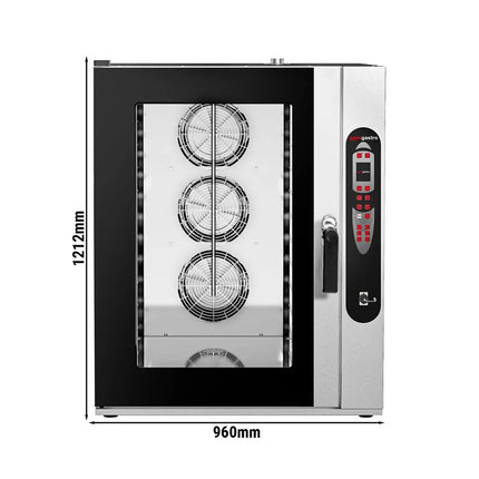 GGM Gastro Commercial Electric Combi Oven - Digital Controls - 10x GN 2/1 or 20x GN 1/1 - incl. Automatic washing system, Wi‑Fi & USB, Hand shower, Core temperature probe, Direct steam injection