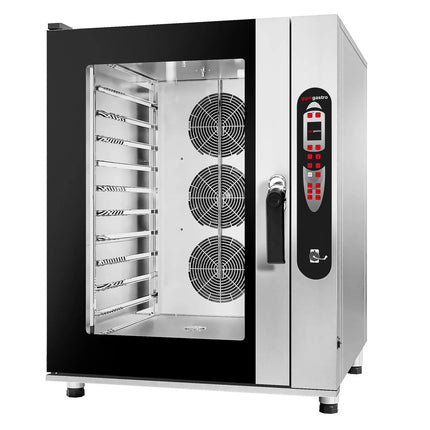 GGM Gastro Commercial Electric Combi Oven - Digital Controls - 10x GN 2/1 or 20x GN 1/1 - incl. Automatic washing system, Wi‑Fi & USB, Hand shower, Core temperature probe, Direct steam injection