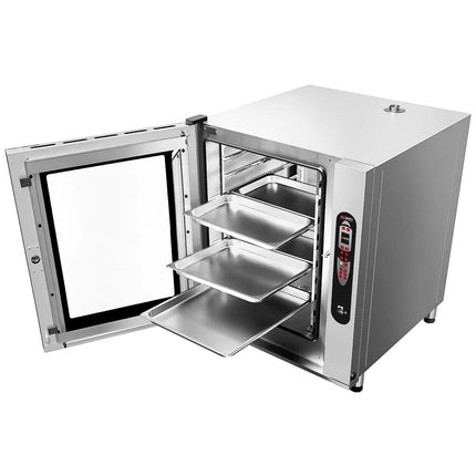 GGM Gastro Commercial Electric Combi Oven - Digital Controls - 10x GN 2/1 or 20x GN 1/1 - incl. Automatic washing system, Wi‑Fi & USB, Hand shower, Core temperature probe, Direct steam injection