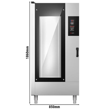 GGM Gastro Commercial Electric Combi Oven- Digital Controls - 20x GN 1/1 - incl. Automatic washing system, Core temperature probe & Trolley