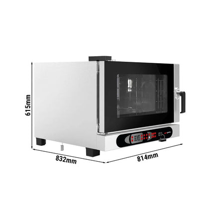 GGM Gastro Commercial Electric Combi Oven- Digital Controls - 4x GN 1/1 or 4x EN 600x400 - incl. Automatic washing system, Wi‑Fi & USB
