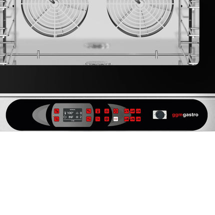 GGM Gastro Commercial Electric Combi Oven- Digital Controls - 4x GN 1/1 or 4x EN 600x400 - incl. Automatic washing system, Wi‑Fi & USB