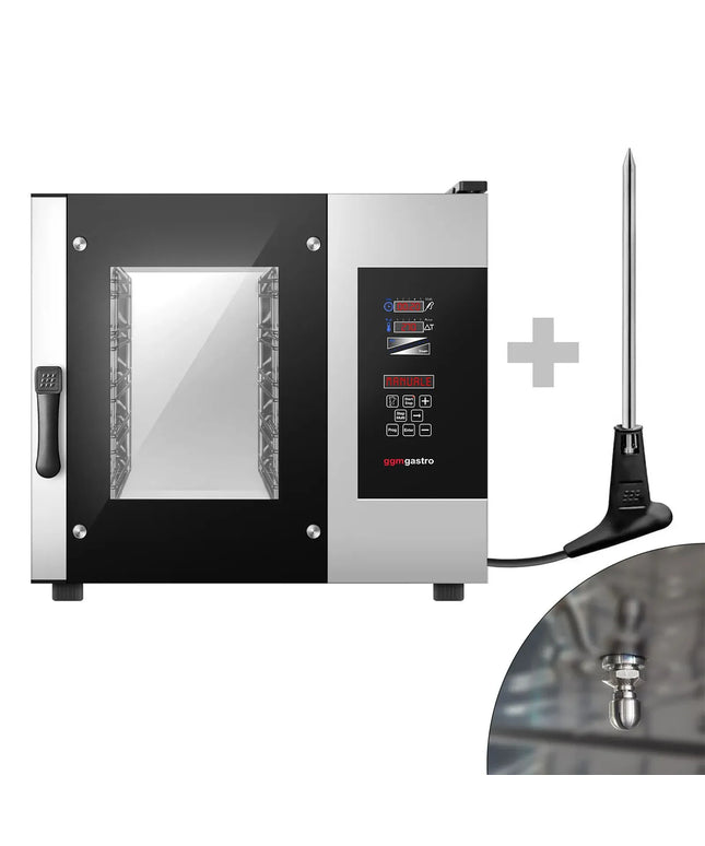 GGM Gastro Commercial Electric Combi Oven- Digital Controls - 5x GN 1/1 - incl. Automatic washing system, Core temperature probe, HACCP monitoring, USB