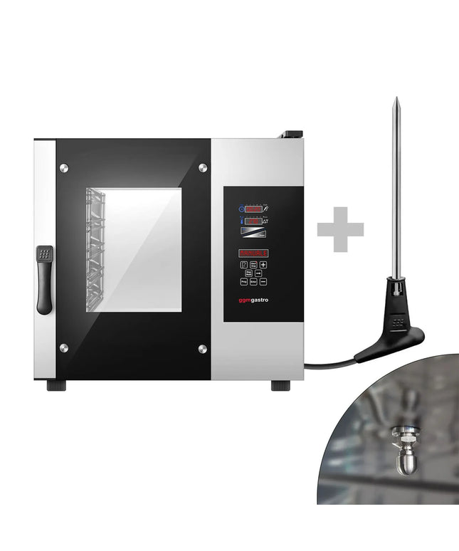 GGM Gastro Commercial Electric Combi Oven - Digital Controls - 5x GN 2/3 - incl. Core temperature probe, HACCP monitoring, USB