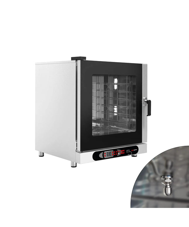GGM Gastro Commercial Electric Combi Oven  - Digital Controls - 6x GN 1/1 or 6x EN 600x400 - incl. Automatic washing system, Wi‑Fi & USB, Humidity control
