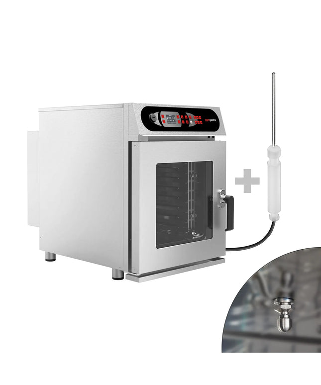 GGM Gastro Commercial Electric Combi Oven- Digital Controls - 6x GN 1/1 - Slimline - incl. Automatic washing system & Core temperature probe
