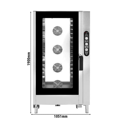 GGM Gastro Commercial Electric Combi Oven- Manual Controls - 20x GN 1/1 - incl. Trolley