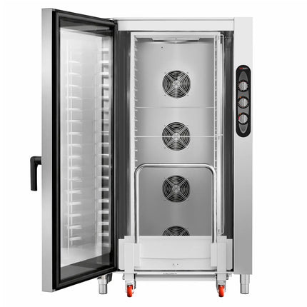 GGM Gastro Commercial Electric Combi Oven- Manual Controls - 20x GN 1/1 - incl. Trolley