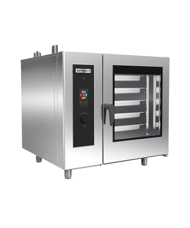 GGM Gastro Commercial Electric Combi Oven – Touch Control – 20 × GN 1/1 – with Automatic Cleaning System, Core Temperature Probe, Boiler, Rack