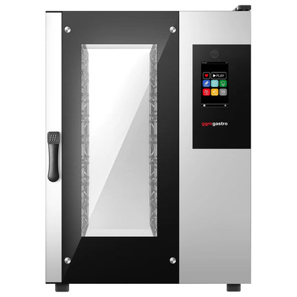 GGM Gastro Commercial Electric Combi Oven - Touchscreen Controls - 10x GN 1/1 - incl. Automatic washing system, Core temperature probe, HACCP monitoring, USB
