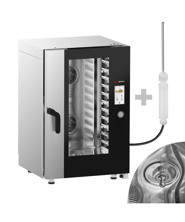 GGM Gastro Commercial Electric Combi Oven - Touchscreen Controls - 11x GN 1/1 - incl. Automatic washing system & Core temperature probe