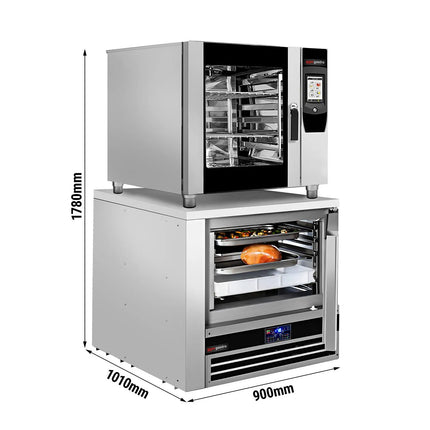 GGM Gastro Commercial Electric Combi Oven - Touchscreen Controls - 17.8 cm touchscreen - 7x GN 1/1 - incl. Core temperature probe & Washing system
