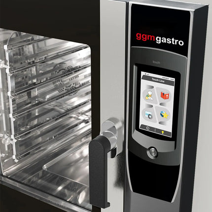 GGM Gastro Commercial Electric Combi Oven - Touchscreen Controls - 17.8 cm touchscreen - 7x GN 1/1 - incl. Core temperature probe & Washing system