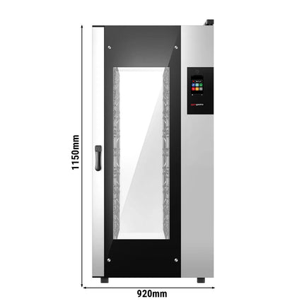 GGM Gastro Commercial Electric Combi Oven - Touchscreen Controls - 20x GN 1/1 or 10x GN 2/1 - incl. Automatic washing system, Core temperature probe, HACCP monitoring, Wi‑Fi & USB