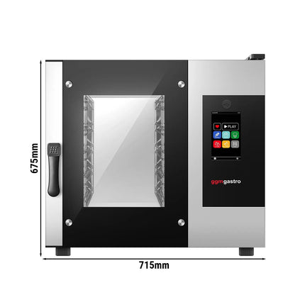 GGM Gastro Commercial Electric Combi Oven - Touchscreen Controls - 5x GN 1/1 - incl. Automatic washing system, Core temperature probe, HACCP monitoring & USB