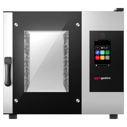 GGM Gastro Commercial Electric Combi Oven - Touchscreen Controls - 5x GN 1/1 - incl. Automatic washing system, Core temperature probe, HACCP monitoring & USB